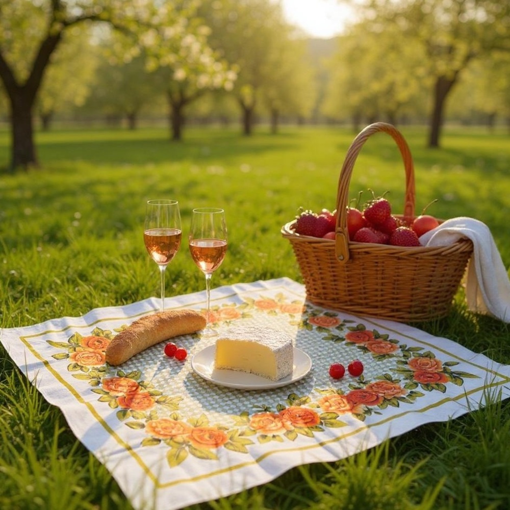 Floral Tablecloth with Orange Roses‎ - Picture 7 of 7